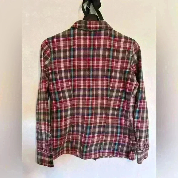 Women’s Patagonia 100% Organic Cotton Flannel Button Down Shirt Size 2 - Picture 7 of 9